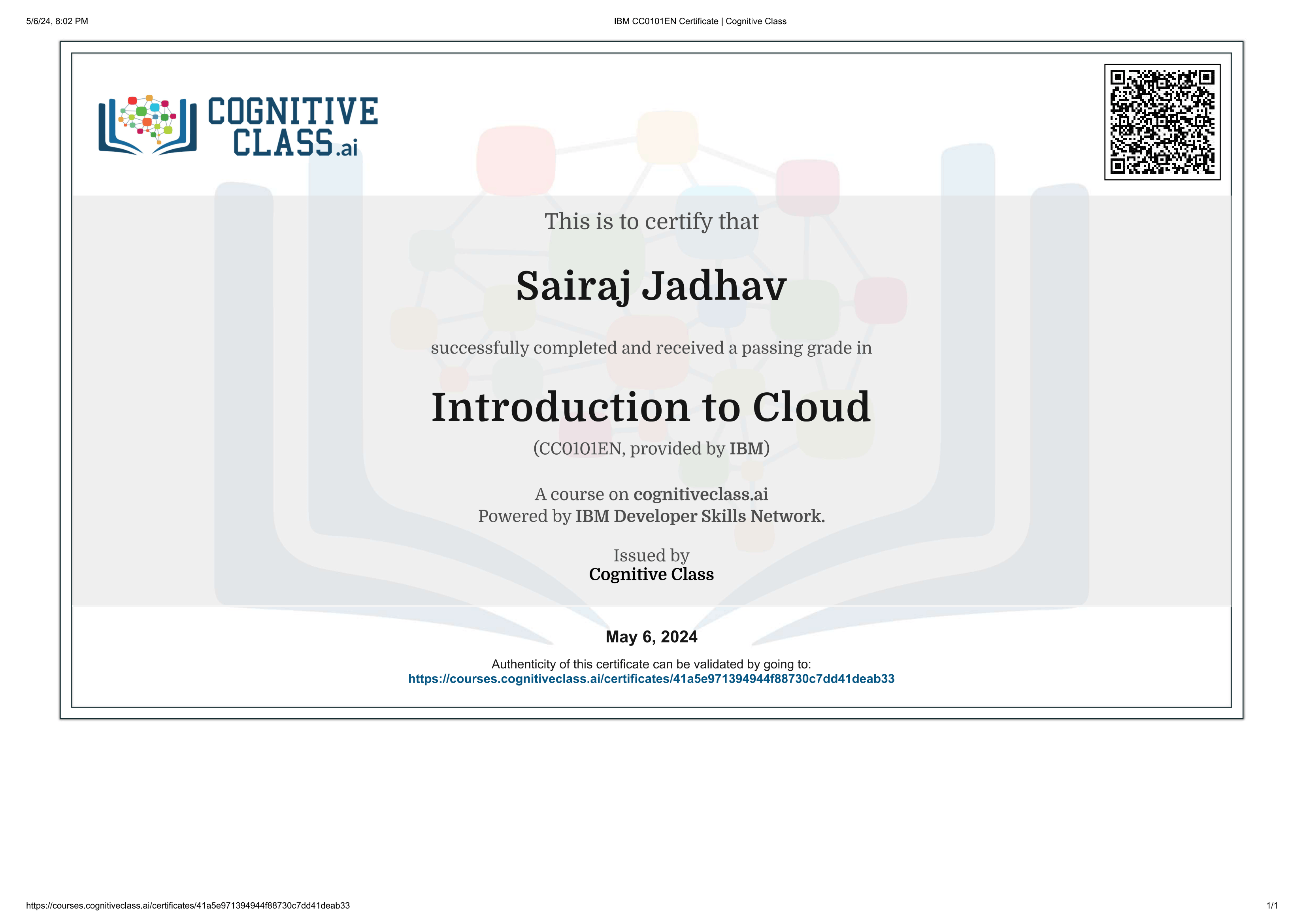 IBM Introduction to Cloud